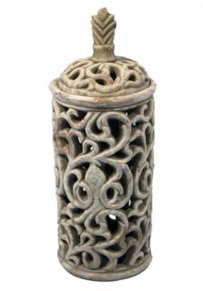 Svietnik kamenina v štýle shabby chic, 37 cm