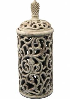 Svietnik kamenina v štýle shabby chic, 54 cm