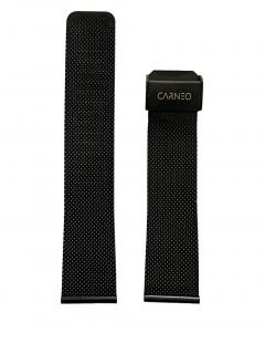 Náhradný remienok pre Carneo Prime Slim - 22mm čierny / kovový / pletený