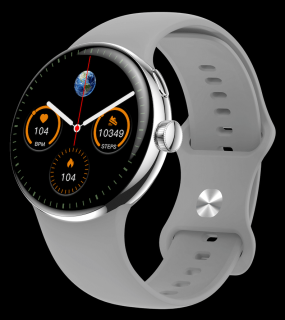 Smart hodinky CARNEO Matrixx HR+ strieborné