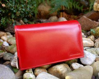 Červená dámska peňaženka pracka koža BELLUGIO