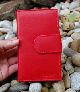 Dámska kožená peňaženka červená Loranzo