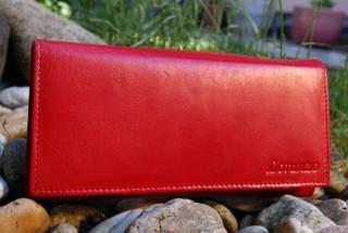 Dámska peňaženka červená koža matná Loranzo