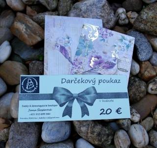 Darčeková poukážka 20,00 €