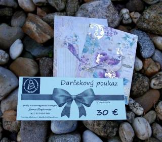 Darčeková poukážka 30,00 €