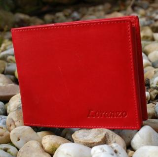 Pánska červená tmavá peňaženka koža