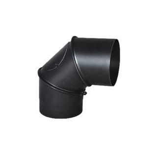Koleno dymové nastaviteľné 130/0-90/1,5 mm s čistiacim otvorom (Koleno dymové nastaviteľné 130/0-90/1,5 mm s čistiacim otvorom)