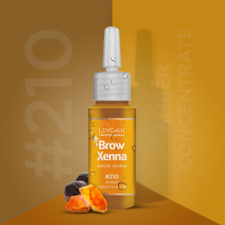 Brow Xenna henna na obočie – fľaštička 10 ml Barvy: Amber Concentrace