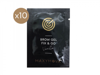 Maxymova Brow Gél Fix & Go gél s keratínom na styling obočia – vrecká 10×1,5 ml