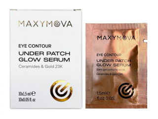Maxymova Under Patch Glow Serum – sérum s ceramidmi a zlatom na očné okolie vrecúška 10×1,5 ml