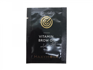 Maxymova Vitamín Brow Oil ošetrujúca zmes olejov na obočie – vrecko 1,5 ml