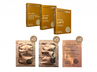 Maxymova zlatý rad – sada na lamináciu obočia a rias – vrecká 3×5×1,5 ml
