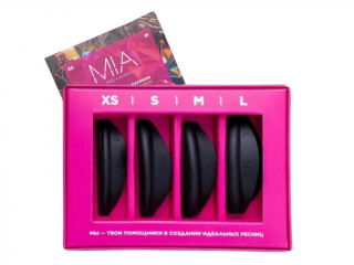 Mia Pre Lashes silikónové natáčky na lash lifting – čierne Velikost: MIX (sada 4 párů – XS, S, M, L)