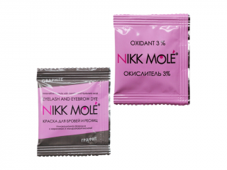 Nikk Mole farba na obočie vrecko 5 ml + oxidant 5 ml Barva: Graphite