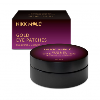 Nikk Mole Gold Patches Hyaluronic & Collagen gélové vankúšiky pod oči 60 ks