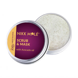 Nikk Mole Scrub & Mask s Avocado oil – peelingová maska 40 g
