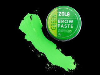 ZOLA brow pasta s keratínom, aloe vera a vitamínom E 15 g Barva: Green -zelená