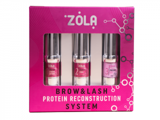 ZOLA Lash & Brow Protein Reconstruction System - ružová sada na lamináciu obočia a rias