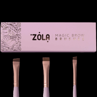 ZOLA set 3 štetcov - svetlo ružová