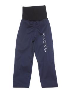 GAJI / Nohavice softshell s fleecem - tm.modrá