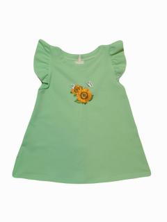 GAJI / Šaty s výšivkou v.68-104 - sv.zelená