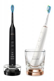 Sonická zubná kefka 1+1 Philips Sonicare DiamondClean 9000 Black and White HX9914/57 s aplikáciou