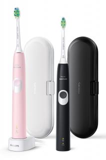 Sonická zubná kefka 1+1 Philips Sonicare ProtectiveClean 4300 Black and Pink HX6800/35 s 2 režimami a cestovným púzdrom