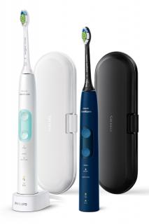 Sonická zubná kefka 1+1 Philips Sonicare ProtectiveClean 5100 White and Navy blue HX6851/34 s 3 režimami a cestovným púzdrom