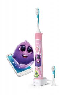 Sonická zubná kefka pre deti s aplikacií Philips Sonicare for Kids Pink HX6352/42