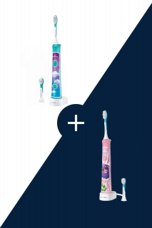 Sonická zubná kefka pre deti s aplikáciou Philips Sonicare for Kids Blue HX6322/04 + Sonická zubná kefka pre deti s aplikáciou Philips Sonicare for…