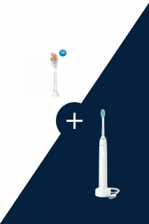 Štandardná veľkosť hlavice sonickej kefky Philips Sonicare Prestige HX9096/10, 6 ks + zadarmo Sonická zubná kefka Philips Sonicare 3100 HX3671/13