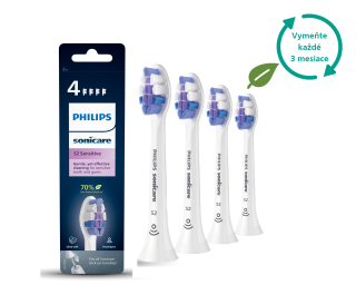 Štandardná veľkosť hlavice sonickej kefky Philips Sonicare Sensitive HX6054/10, 4 ks