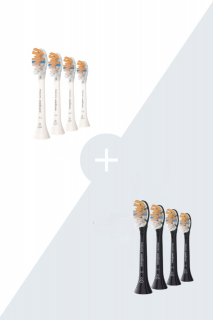Výhodné balenie náhradných hlavíc Philips Sonicare Prestige HX9094/10 + náhradné hlavice HX9094/11, 4 ks s 25% zľavou