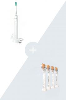 Výhodné balenie sonckej kefky Philips Sonicare 3100 HX3671/13 základný model + náhradné hlavice Philips Sonicare Prestige HX9094/10, 4 ks s 30% zľavou