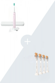 Výhodné balenie sonickej kefky Philips Sonicare 3100 HX3673/11 základný model + náhradné hlavice Philips Sonicare Prestige HX9094/10, 4 ks s 30%…