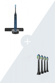 Výhodné balenie sonickej kefky Philips Sonicare DiamondClean novej generácie HX9911/88 + náhradné hlavice Philips Sonicare Optimal White HX6064/11,…