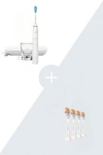 Výhodné balenie sonickej kefky Philips Sonicare DiamondClean novej generácie White HX9911/27 + náhradné hlavice Philips Sonicare Prestige HX9094/10, 4…