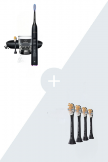 Výhodné balenie sonickej kefky Philips Sonicare DiamondClean Smart Black HX9917/89 + náhradné hlavice Philips Sonicare Prestige HX9094/11, 4 ks s 30%…