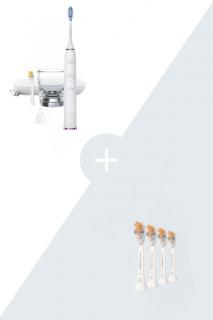 Výhodné balenie sonickej kefky Philips Sonicare DiamondClean Smart White HX9917/88 + náhradné hlavice Philips Sonicare Prestige HX9094/10, 4 ks s 30%…