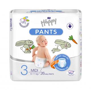 Detské plienkové nohavičky Happy Pants Midi - 26 ks