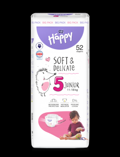 Detské plienky Bella Baby Happy Soft and Delicate Junior Big Pack - 55 ks