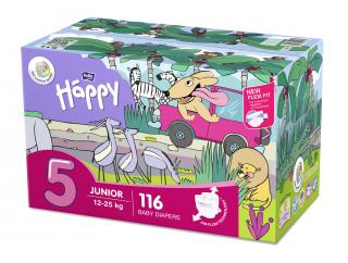 Detské plienky Happy Junior - 116 ks