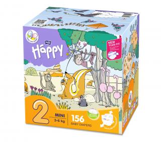 Detské plienky Happy Mini - 156 ks