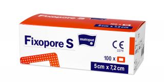 Fixopore S náplasť z netkanej textílie s absorpčným vankúšikom 5 x 7,2 cm - 100 ks