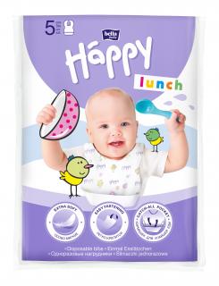 Jednorazové detské podbradníky Happy Lunch 5 ks