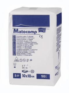 Matocomp gázové kompresy 8-vrstvové 10x10 cm - 100 ks