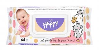 Vlhčené obrúsky Happy Ovsené proteíny a Panthenol 64 ks
