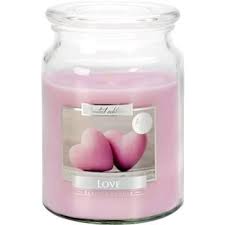 Premium line Love vonná sviečka 500 g, 100 hodín (biele kvety)