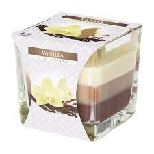 Scented Candle Vanilla vonná sviečka trojfarebná 170 g, 32 hodín (biele kvety)