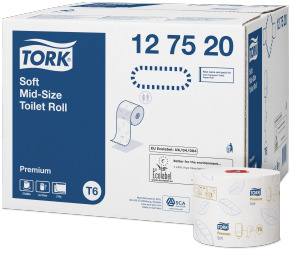 Tork Mid-size jemný toaletný papier 27 ks po 90 m (TORK 127520 - kartón 27 ks po 90 m)
